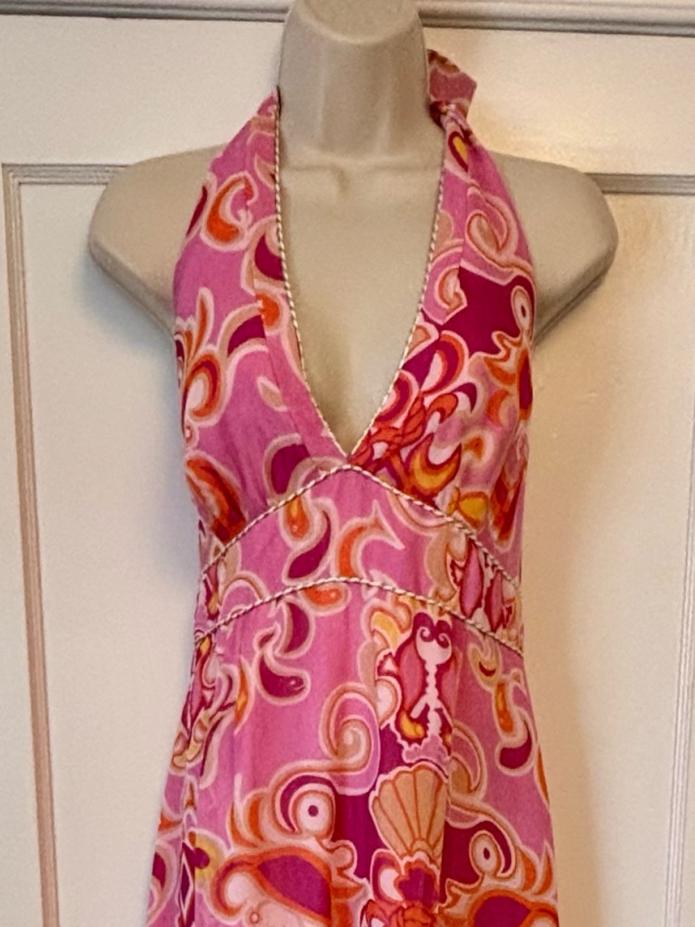 🌺 Lilly Pulitzer Chellis Halter Maxi Dress “Fishalicious” | RARE & SOUGHT-AFTER